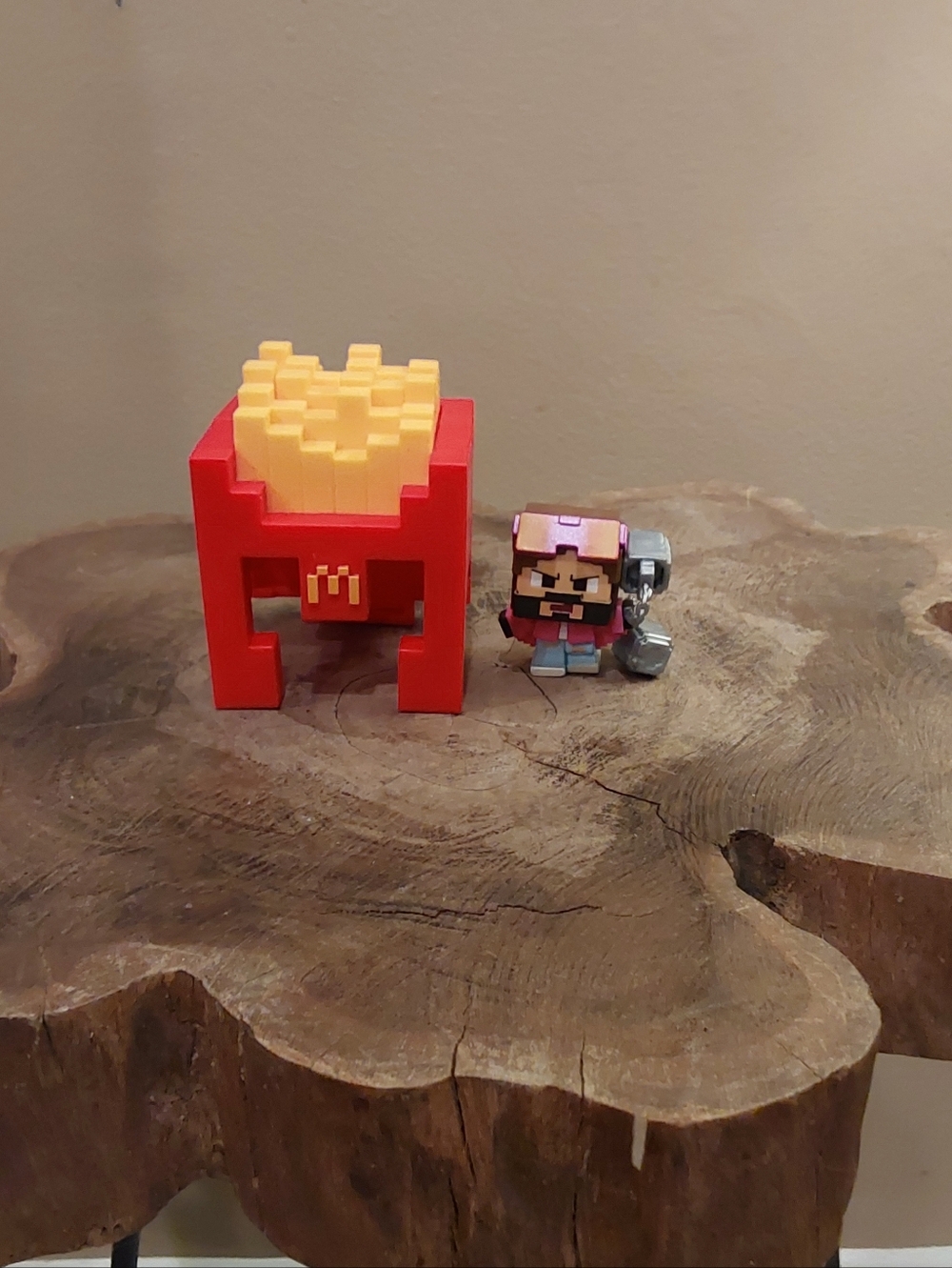 McDonald's Red Fry Box Toy with Yellow Fries